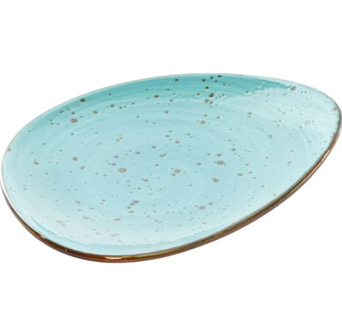 SAMOLD Аэрограф хорека бирюза тарелка мелкая 22*17см 206-55051